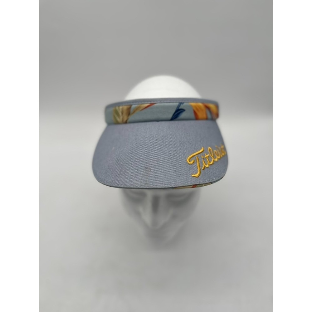Titleist Women‎ Sundrop Visor golf Hat  blue Gray  Hawaiian floral band